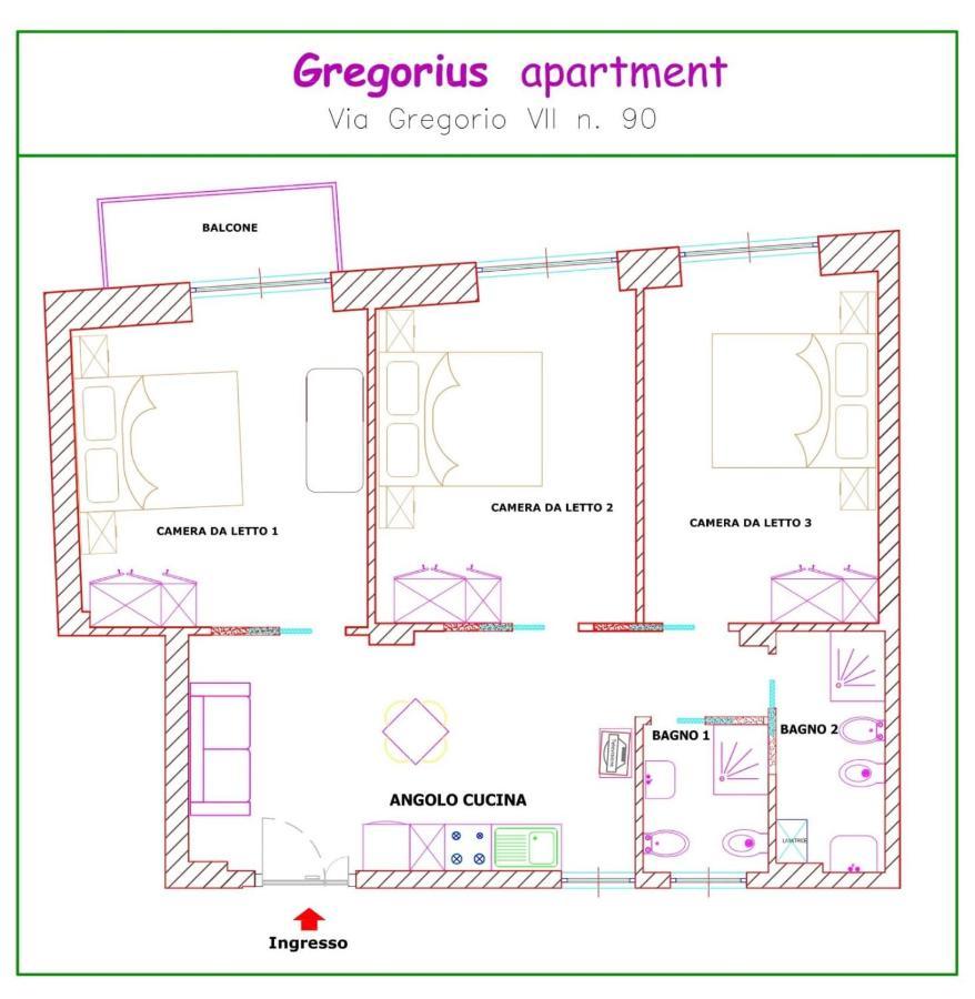 Appartamento Domus Francisca Via Gregorio Vii Nr 90 Roma