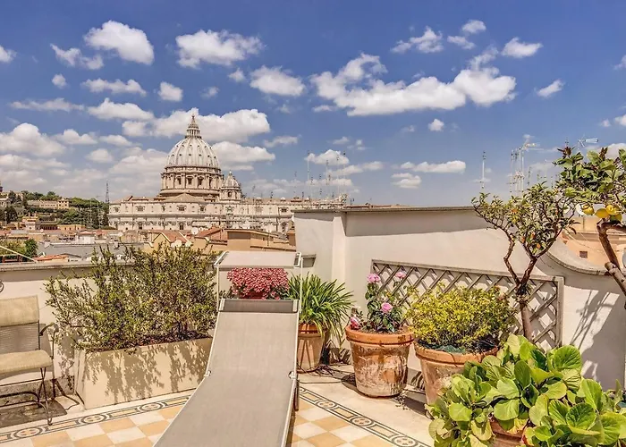 Attic With Terrace Overlooking St Peters Basilica