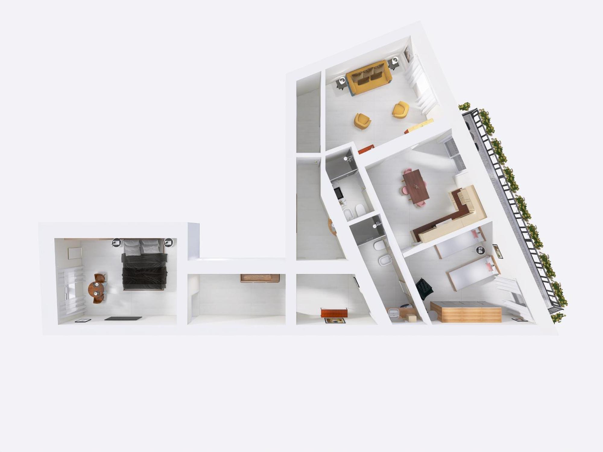 The Rent - Two-bedroom Near Fori Imperiali Apartment