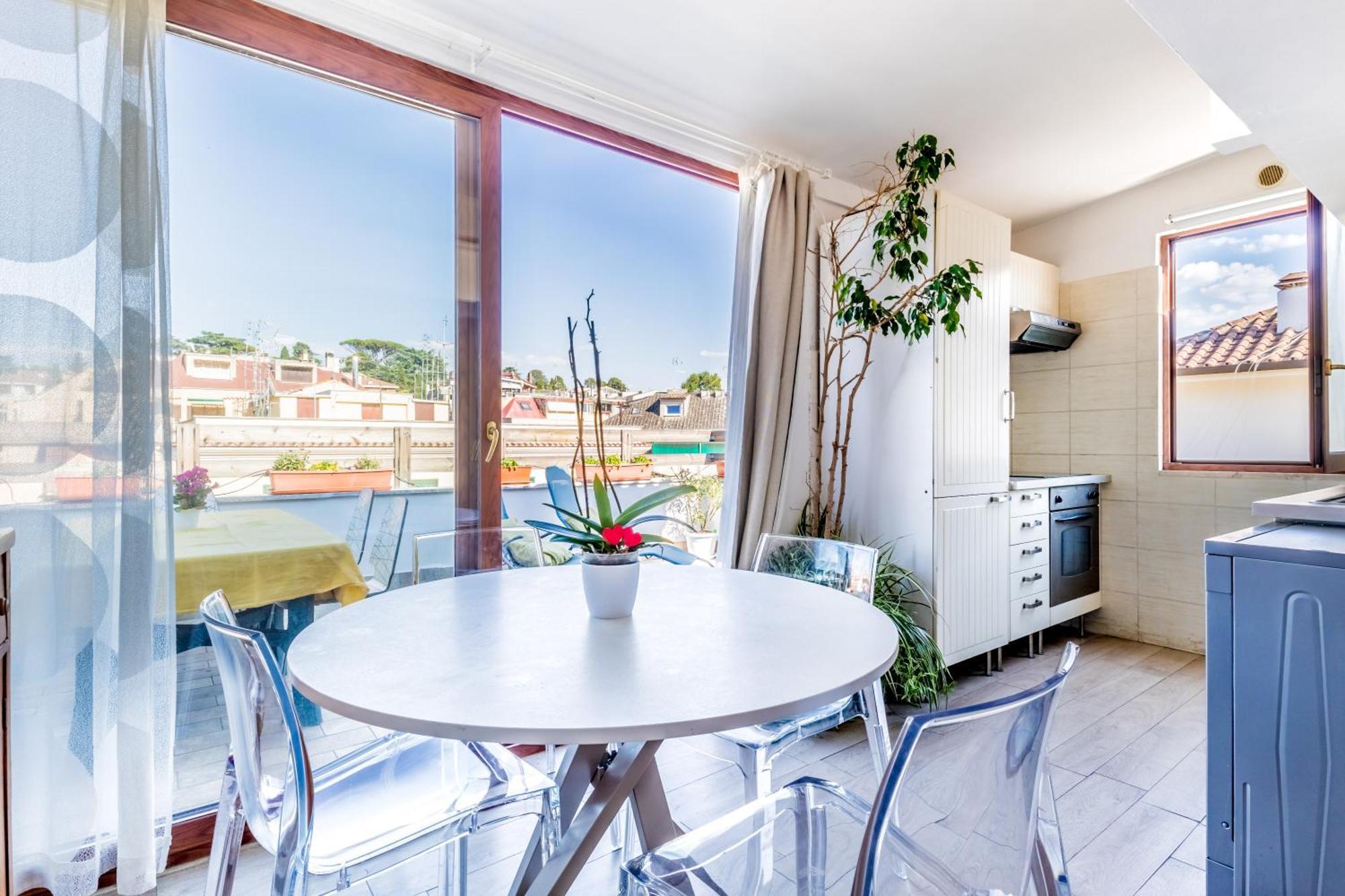 Apartment Attico Trilocale In Zona Farnesina Rome