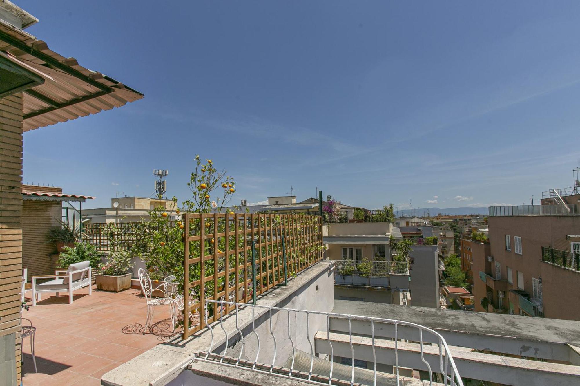 Apartment Attico Moderno Con Terrazza Vicino La Metro B *