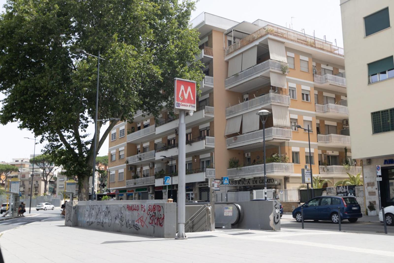Via Conca D'oro Adiacente Fermata Della Metro B Rome