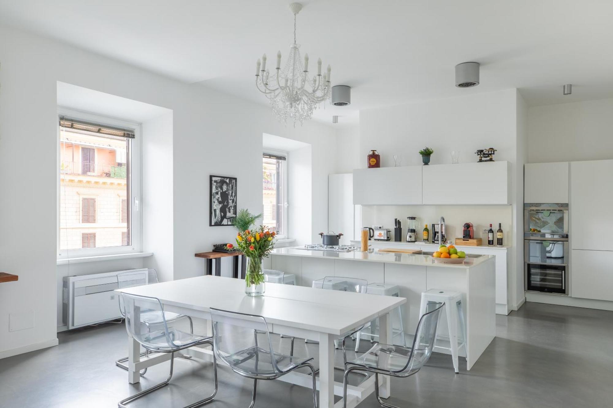Appartamento Trastevere Modern 4br 4baths, Wifi, Ac, Custom Kitchen, Living Roma