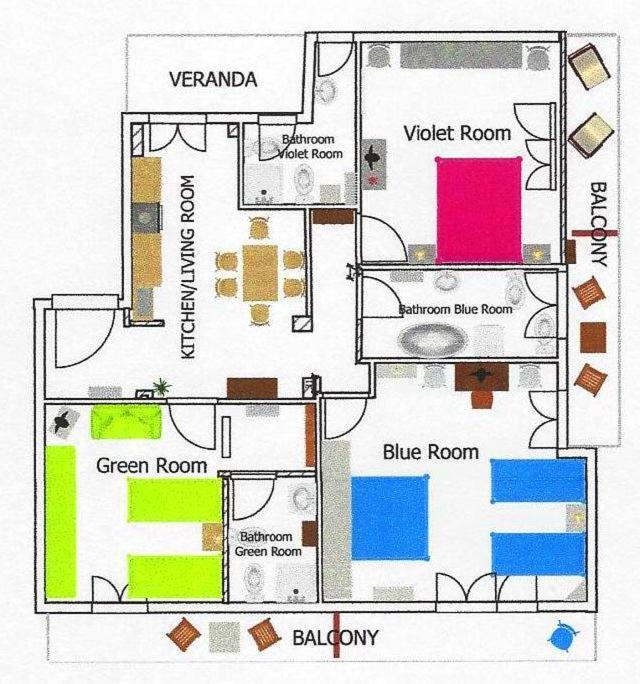 Apartment Romekindhome - Vatican - 3 Bedrooms With Private Bathrooms And Balconies Rome