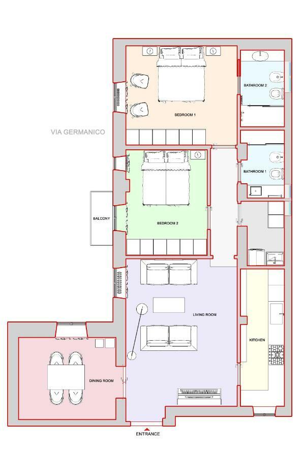 Modern Quirina 300 Mt From Vatican Apartment