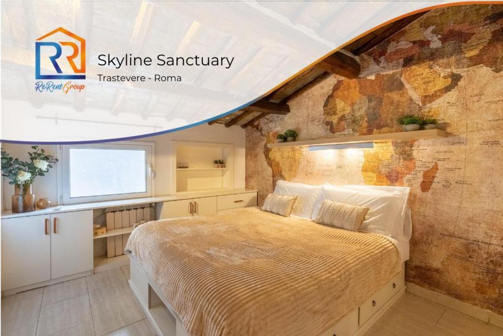 15 Min From Piazza Venezia Skyline Sanctuary In Trastevere Apartment *